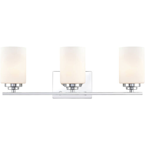 Durham 3 Light 22 inch Chrome Vanity Light Wall Light